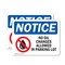 Signmission No Oil Changes In Parking Lot OSHA Notice Sign, Vinyl Decal, 14in W x 10in L, 2PK OS-2PACK-NS-D-1014-L-16150 - alternate 1